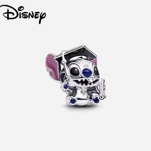 MINISO Sterling Silver and Pink Disney’s “Stitch” wearing a Graduation Hat Charm